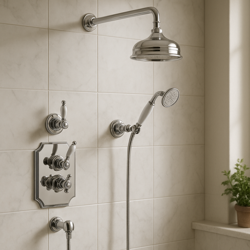 Huber Victorian Termostatická Vestavná Sprchová Sada 20cm Dešťová Sprcha Chrom 1208679122